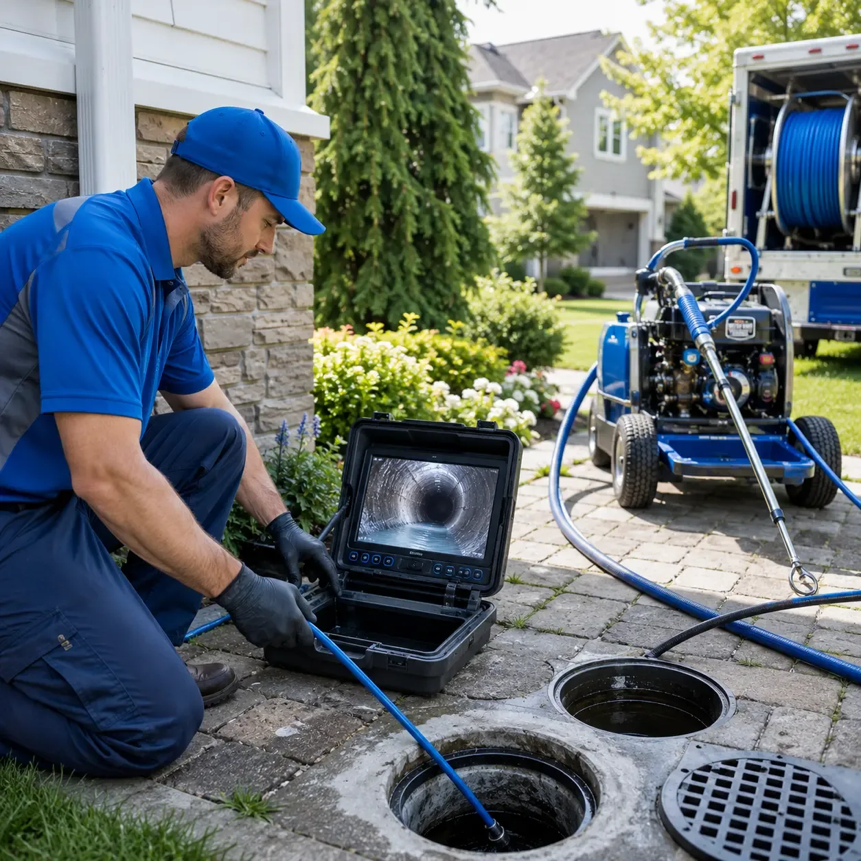 Outdoor drain cleaning professionals serving Stratton, ME