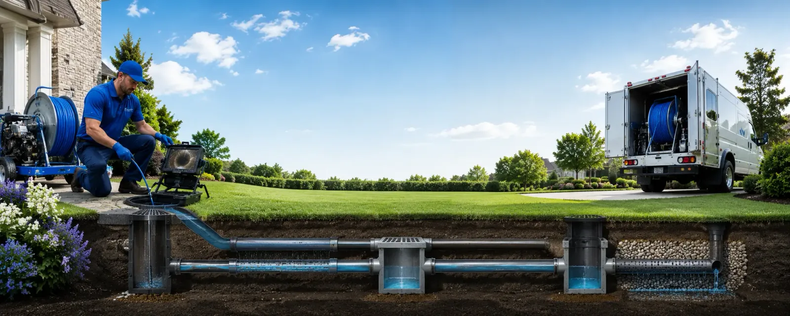 Outdoor drain cleaning information for Stratton, ME